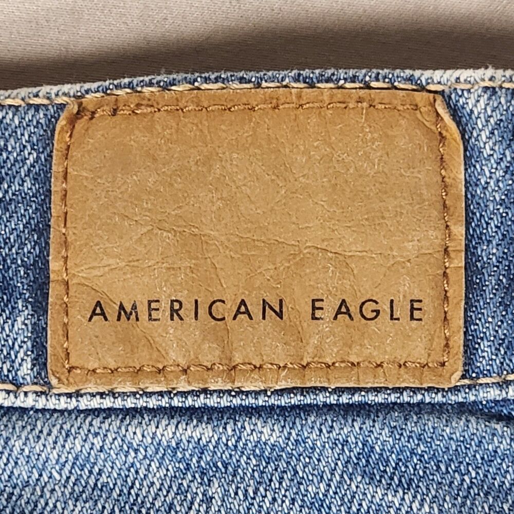 American Eagle Highest Rise 90s Boyfriend Jeans Womens 2 Distressed Stretch - Picture 6 of 13
